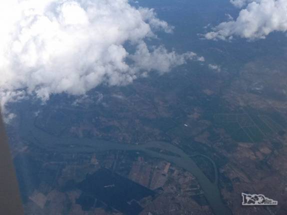 Sobrevoando o centro-oeste do Brasil, no voo entre Brasília e Fortaleza, no Ceará